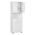 Tall Bathroom Cabinet With Laundry Basket, Large