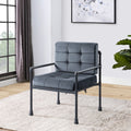 Grey And Sandy Grey Cushion Back Accent Chair -