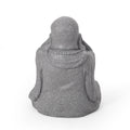 Harrod Outdoor Monk Statue, Stone Gray stone gray-magnesium oxide