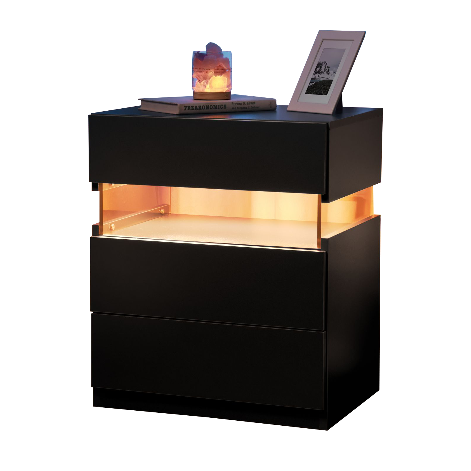 Led Nightstands 3 Drawer Dresser For Bedroom End