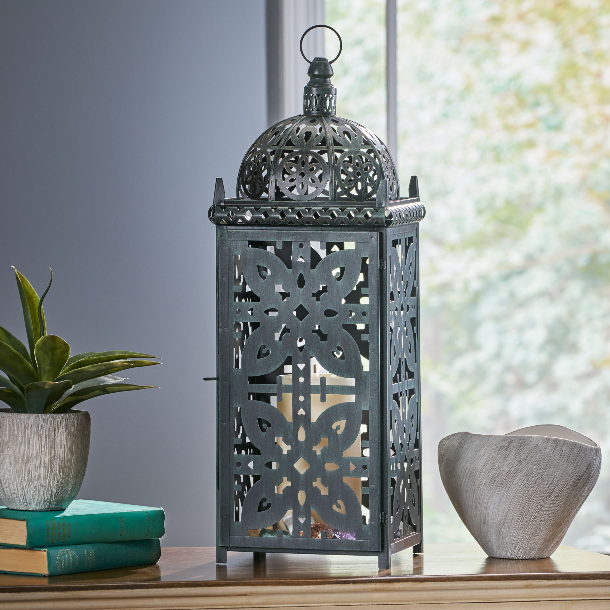 LANTERN LARGE black-iron