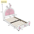 Twin Size Upholstered Platform Bed With Rabbit