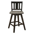 Counter Height Chairs Set Of 2, Black Gray 360