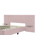 Queen Size Upholstered Platform Bed With Big -