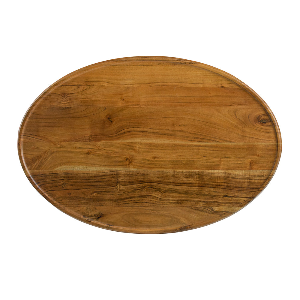 39X26X16" Oval Cofe Table - Brown Wood