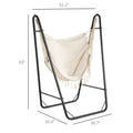 Outsunny Patio Hammock Chair with U Shape Stand white-steel