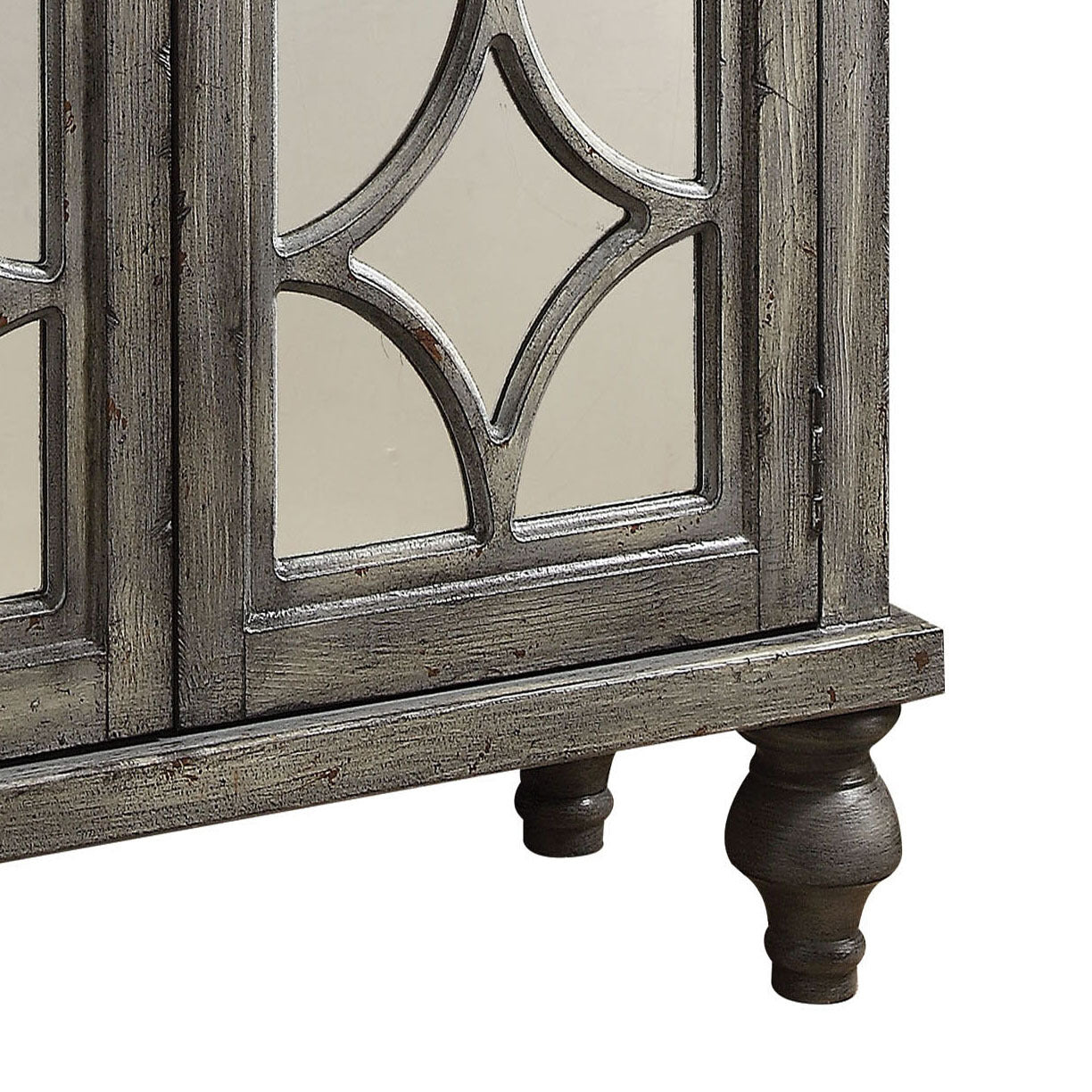 Weathered Grey 2 Door Console Table - Grey