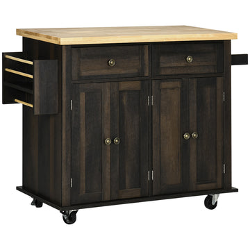 Homcom Modern Rolling Kitchen Island Cart with