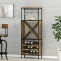 WINE RACK black+natural-wood