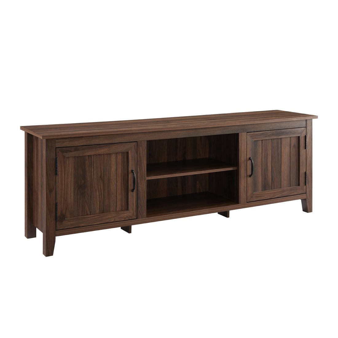 Modern Farmhouse 2 Door Grooved 70" Tv Stand For