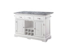 Zermatt Kitchen Island White - White Wood