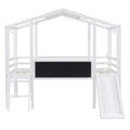 Twin Size Loft Bed With Ladder And Slide, House