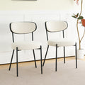 Boucle Modern Kitchen Dining Chair Bentwood