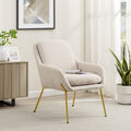 Contemporary Upholstered Boucle Minimalist Accent