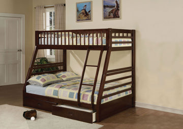 Acme Jason Twin Full Bunk Bed, Espresso 02020w