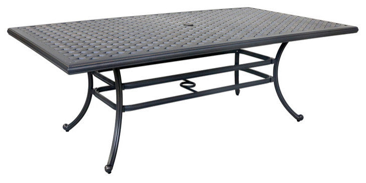 Rectangle Dining Table, Desert Night gunmetal-aluminum