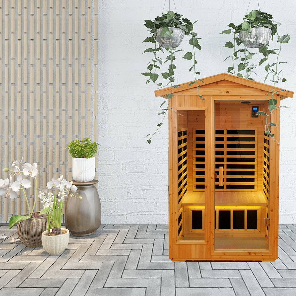 Two Person Far Infrared Old Fir Outdoor Sauna