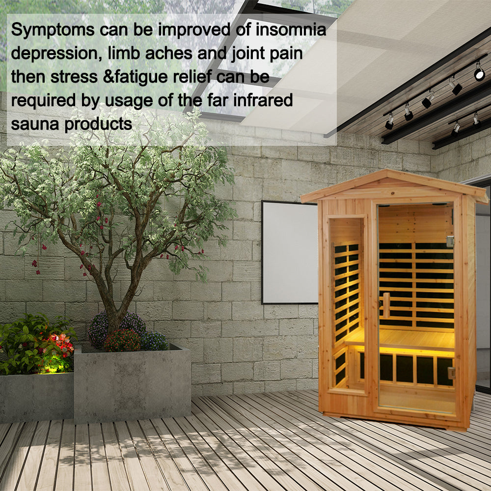 Two Person Far Infrared Old Fir Outdoor Sauna