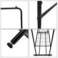 Garment Rack Freestanding Hanger Double Rods Multi black-metal