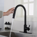 Touch Kitchen Faucet with Pull Down Sprayer matte black-stainless steel