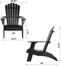 Polystyrene Adirondack Chair Black black-plastic