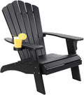 Polystyrene Adirondack Chair Black black-plastic