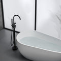 TrustMade Double Handle Freestanding Tub Filler with black-brass