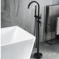 TrustMade Double Handle Freestanding Tub Filler with black-brass