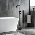 TrustMade Double Handle Freestanding Tub Filler with black-brass