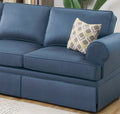 2pc Sofa Set Sofa And Loveseat Living Room Furniture blue-primary living space-cushion