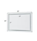 Bathroom Vanity LED Lighted Mirror Horizontal Vertical natural-glass