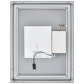 Bathroom Vanity LED Lighted Mirror Horizontal Vertical natural-glass