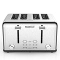 Toaster 4 Slice, Geek Chef Stainless Steel Extra Wide silver-steel