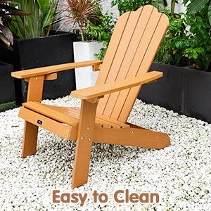 TALE Adirondack Chair Backyard Outdoor Furniture brown-wood-plastic