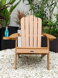 TALE Adirondack Chair Backyard Outdoor Furniture brown-wood-plastic