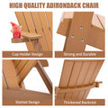 TALE Adirondack Chair Backyard Outdoor Furniture brown-wood-plastic