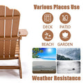 TALE Adirondack Chair Backyard Outdoor Furniture brown-wood-plastic