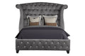 Sophia Modern style Crystal Tufted Queen Bed made with box spring not