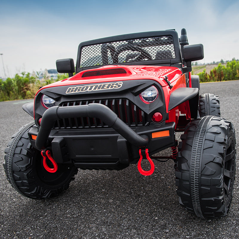 Jeep Double Drive Children Ride On Car - Red