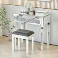 Mirrored Vanity Stool Makeup Bench With Pu