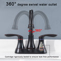 2 Handle 4 Inch Oil Rubbed Bronze Bathroom Faucet oil-rubbed bronze-metal