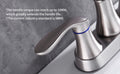 2 Handle 4 Inch Brushed Nickel Bathroom Faucet brushed nickel-metal