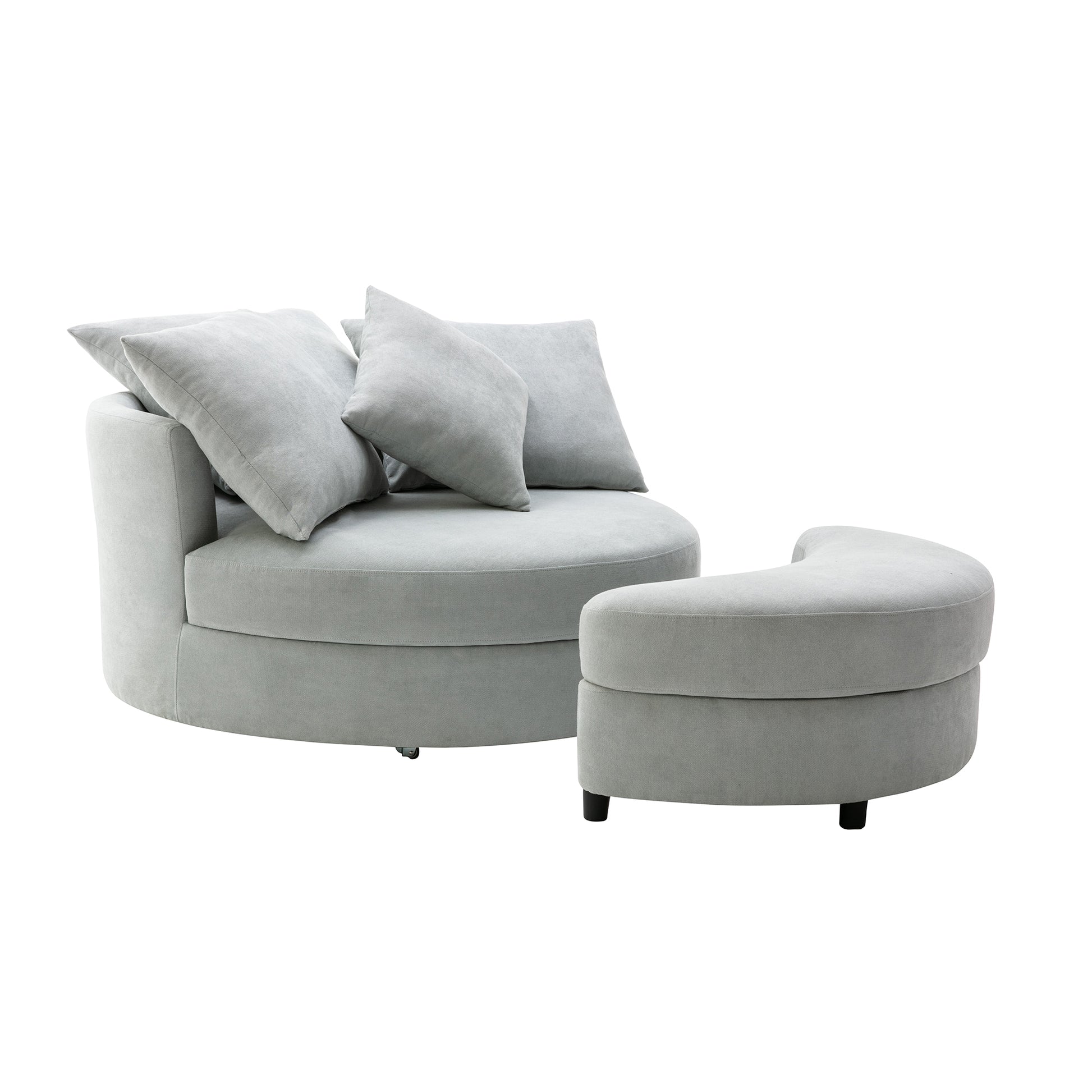 Orisfur. 360 Swivel Accent Barrel Chair With