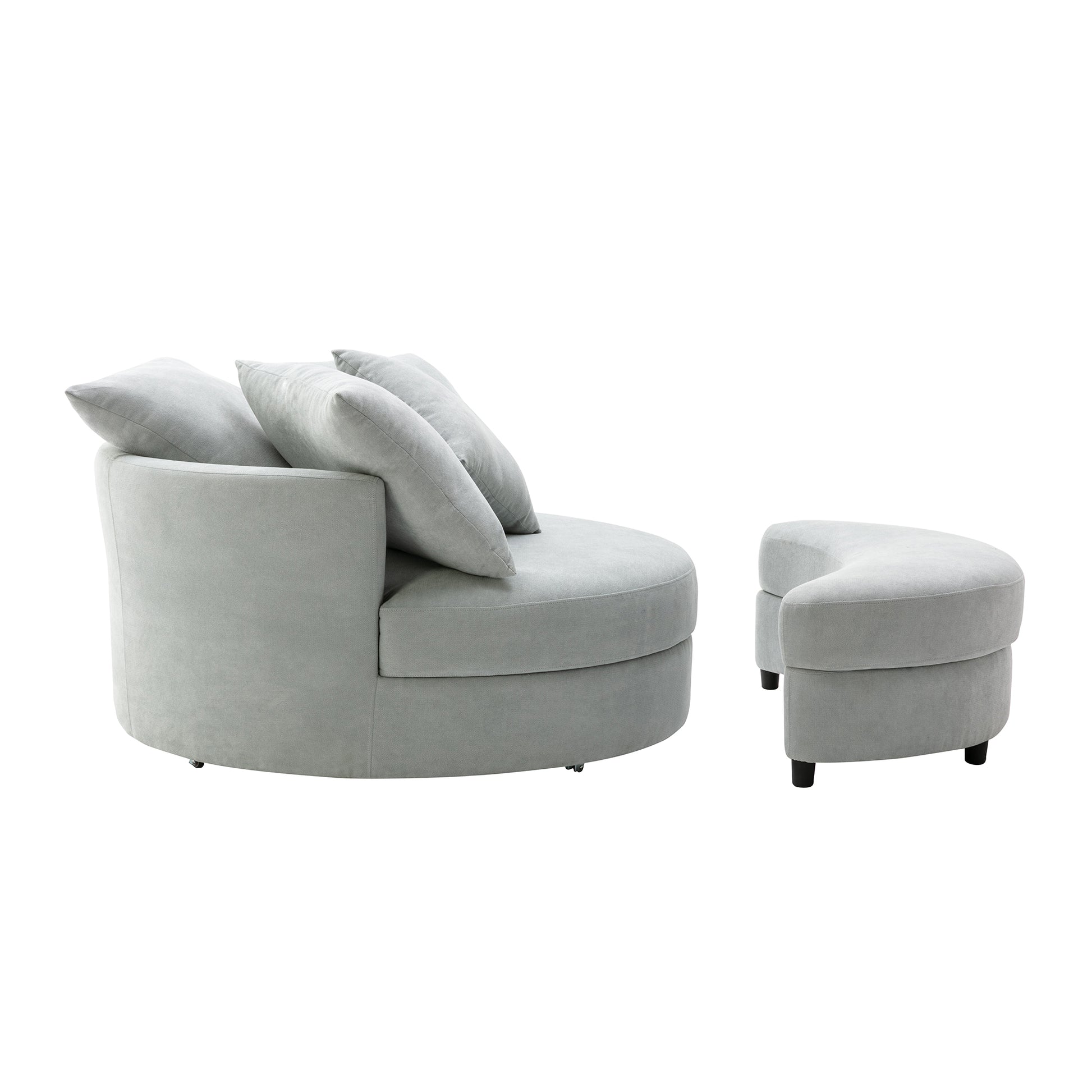 Orisfur. 360 Swivel Accent Barrel Chair With