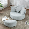 Orisfur. 360 Swivel Accent Barrel Chair With