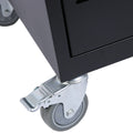 Mobile Charging Cart and Cabinet for Tablets Laptops matt black-steel-metal