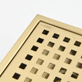 6 Inch Square Shower Floor Drain gold-stainless steel