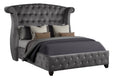 Sophia Modern style Crystal Tufted Queen Bed made with box spring not