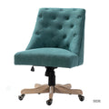 Syros Modern Office Chair with Tufted Back teal-foam-solid wood