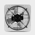 iPower 12 Inch Shutter Exhaust Fan Aluminum High Speed silver-aluminium